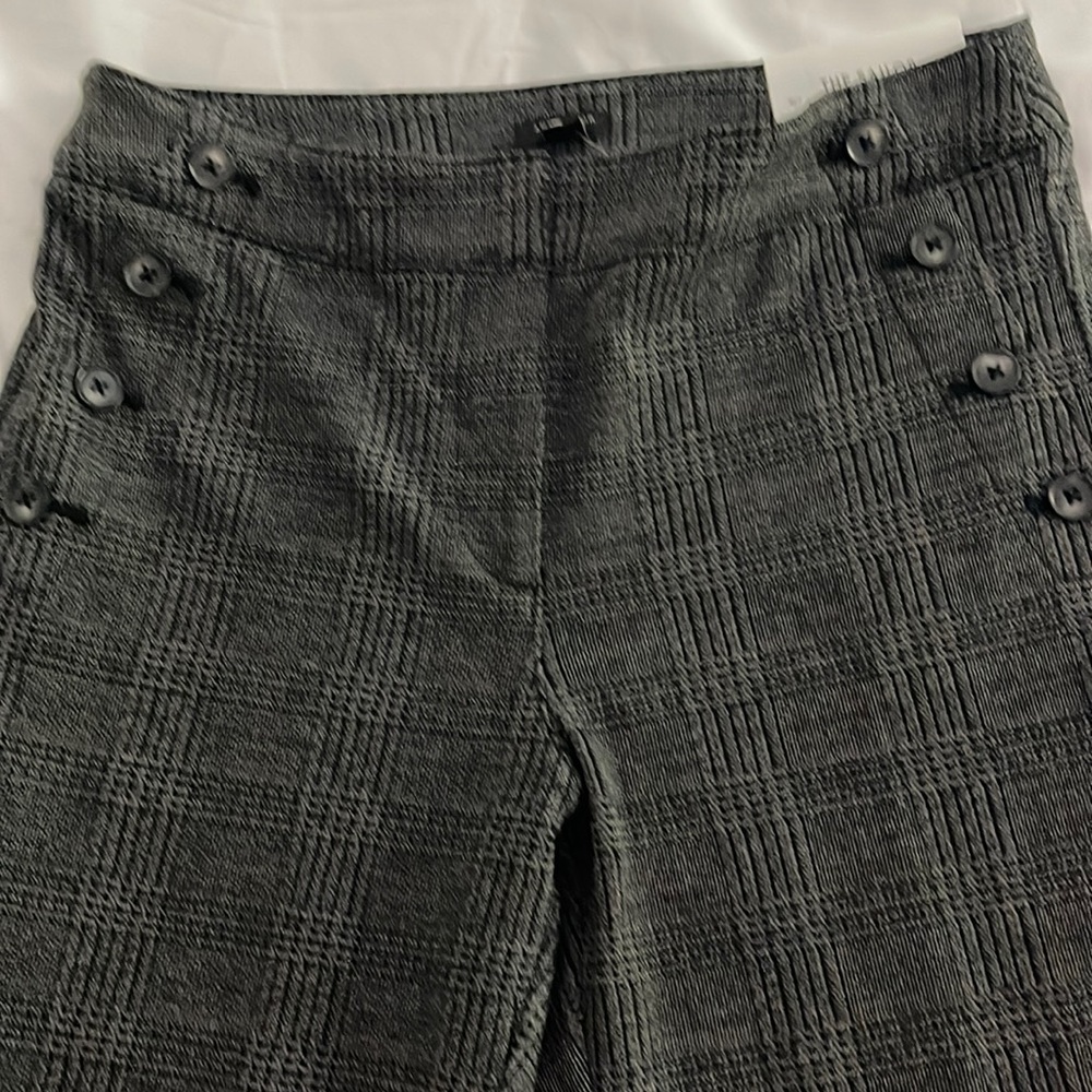 Ann Taylor factory grey plaid pants.